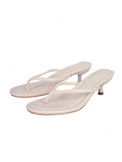 Damen Sandaletten mit mittlerem Absatz, weiße Schleifen-Dekoration offene Zehenpartie Slip-On Mules mit mittlerem Absatz, 2026 Frühling/Sommer neue Kitten Heel Strandurlaub Outdoor Pantoletten, Zehentrenner