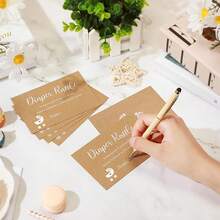 51pcs Diaper Raffle Cards With Box, Can Be Used For Game Invitations, Gender Reveal Party Decorations, Table Centerpieces, Etc. Win Prizes With A Pack Of Diapers, Christmas Theme - Multicolor - View 8