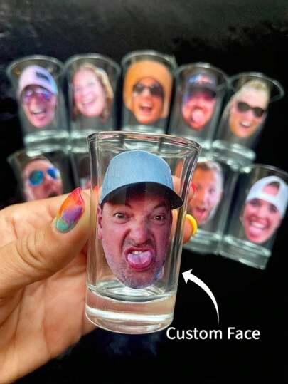 1 Pair/2pcs 50ml Customized Liquor Glasses - Personalized Glasses, Customized Glassware, Thick Glass Whiskey Glasses With Name, Wedding Favors, Party Gifts, Essential For Weddings, Anniversaries, Rehearsal Dinners, Newlyweds, Bridesmaids/Groomsmen, Coworkers, Mother's/Father's Day, Gifts For Him/Her, Collectible Barware, Cherish Memories