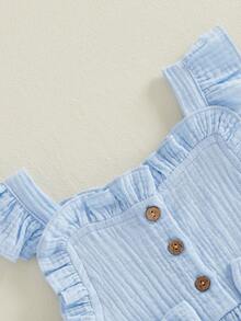 Baby Girls Tank Top Co-Ords - Blue - View 5