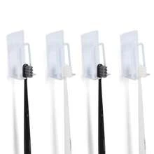 4 Pcs Adhesive Toothbrush Holders 304 Stainless Steel Toothbrush Holders Wall Mounted Electric Toothbrush Holder For Bathrooms Accessories 4 White - White - 查看 7