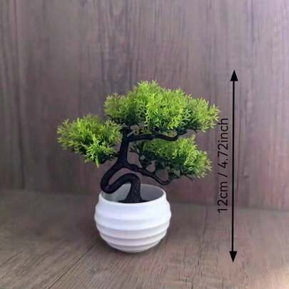 3pcs Artificial Mini Green Potted Plants, Fake Plastic Succulents In White Pots, Suitable For Home, Office, Dining Table, Farmhouse, Garden, Bathroom Decor