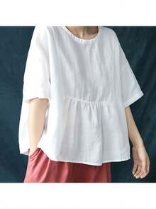 Women Tops - 土黃色 - 查看 9