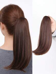 12 Inch Straight Hair With Inner Buckle Ponytail, Clip On, Synthetic Wig, Invisible And Ready To Wear Ponytail, Perfect For Women's Daily Wear And Gatherings - Multicolor - View 12