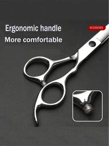 1pc Professional Hair Cutting Scissors, Hairdressing Trimming Shears, Salon & Home Use Hair Cutting Tool, 10%-45% Cutting Efficiency - Silver - View 7