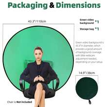 Foldable Photography Studio Backdrop Stand With Green Screen - Portable And Lightweight Background Suitable For Live Streaming, Gaming, Video Conferencing, Home Office And Holiday Gifts (Halloween/Christmas) - one-size - View 7