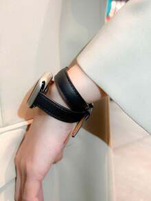 1PC Women Fashion Leather Watch Strap Compatible With IWatch 38mm 40mm 41mm 42mm 44mm 45mm 46mm 49mm, Stylish Black, Brown Leather Watch Band Compatible With Apple Watch Series Ultra 3/2/1 11 10 9 8 7 SE3 6 5 4 3 2 1, Fashion Smart Watchband Compatible With Apple Watch Bands, Bracelet Watch Strap Accessories - 38/40/41/42mm (S10/11) - View 7