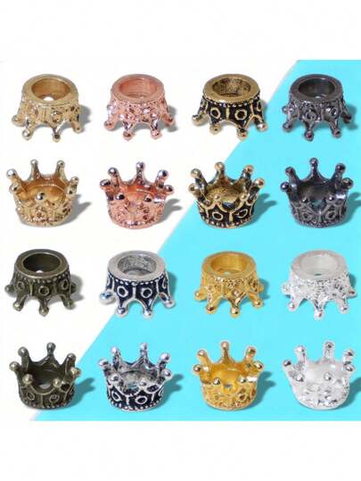 30个锌合金3D迷你皇冠吊坠饰品，玩具装饰配件 N238