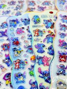 3D Embossed Stitch Stickers, Exquisite And Cute Cartoon Stitch Stickers, Stickers For Children To Exchange With Each Other - Multicolor - View 1