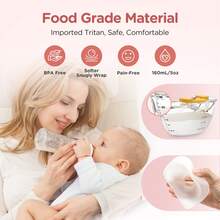 Silent And Lightweight Hands-Free Electric Breast Pump, Leak-Proof Upgrade, 3 Modes And 12 Settings, With 17/19/21/27mm Flanges, Ideal As A Gift (2 Pack - White). - 淺粉色 - 查看 5
