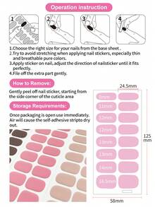 12pcs Solid Color Nail Stickers, 16 Styles Full Set, Self-Adhesive Nail Wraps, Simple Press-On Nail Foils, Goth Style Full Coverage Glitter Nail Stickers In Black, White, Red, Green, Pink, Champagne Gold, Y2K Multicolor, Suitable For Short & Long Nails, Multifunctional Nail Decals For Women & Girls, Daily DIY Manicure, Salon, Party, Halloween, Christmas - Multicolor - View 7