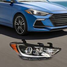 Halogen Headlight Assembly Front Right Headlight Direct Replacement For 2017-2018  Elantra Sedan, Right Passenger Side Headlamp - A - View 4