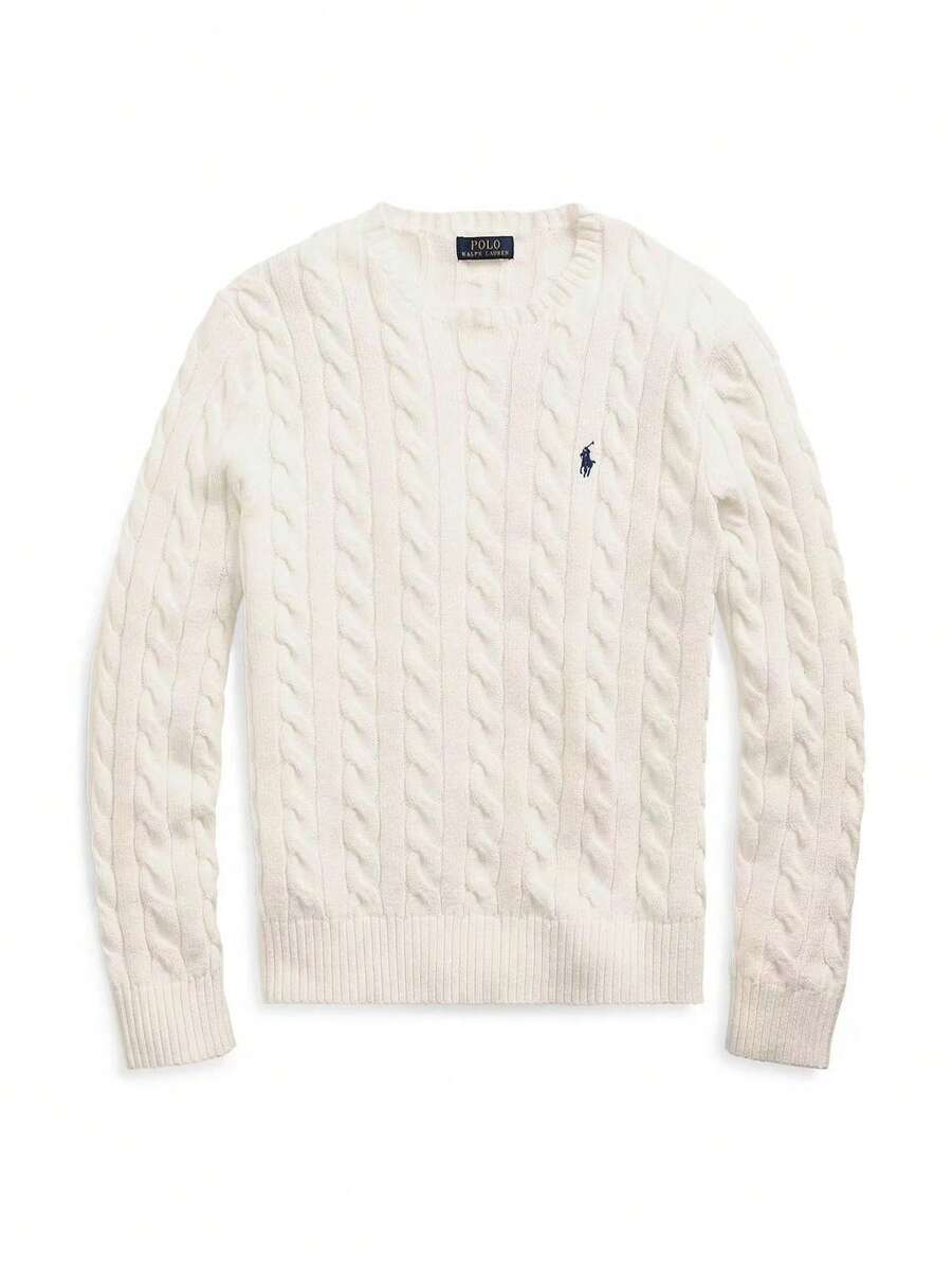 Polo Ralph Lauren Classic Fit Crewneck Sweatshirt | Soft Cotton Long-Sleeve Pullover, Unisex Casual Style Every Day Item Wardrobe Essential - 白色 - 查看 1