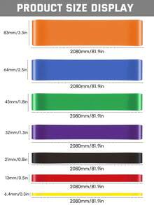 5-230磅阻力带，7种颜色可选，阻力带，弹力带，健身TPE阻力带，引体向上辅助带。适合男女健身训练。弹力带和训练带的组合，可用于拉伸运动，适合瑜伽、普拉提和高强度阻力带训练。动态阻力带组合，适用于健身房或家庭锻炼。 - 彩色 - 查看 9