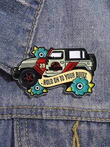 1pc Hard Enamel Needle Colored Car Brooch Lapel Badge Jewelry Gift For Friends Girls Women Fashion Accessories CLQU - 彩色 - 查看 8