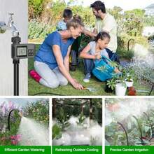 Quality Goods60FT Drip Irrigation System With Water Timer Automatic Garden Watering Kit With 360° Bendable Hose And Adjustable Nozzles Smart Irrigation System For Greenhouse Lawn Yard And Plants - Dài 60 feet kèm hẹn giờ - Xem 6