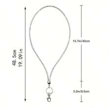 1pc Crystal Lanyard With Rhinestones, Approx. 31.5 Inches (80cm) Long, With Metal Clasp And Key Ring, Suitable For Office, School And Other Occasions - 1pc - View 6