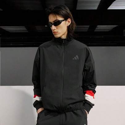 Adidas Men's ST FL MH WV JKT Zip-Up Casual Versatile Sports Woven Jacket JZ8408