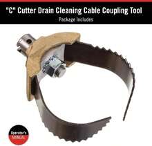 RIDGID 52822 Modelo T-232 H-D 3" "C" Herramienta de limpieza de drenaje de acoplamiento de cable de corte - Blanco - Ver 8