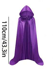 Áo choàng trùm đầu Halloween, Áo choàng phù thủy màu đen mềm mại dành cho cả nam và nữ, Trang phục cosplay, Đồ dùng tiệc tùng, Trang trí ngày lễ - 1 cái - Xem 23