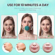 1pc V-Shaped Double Face Exerciser - Portable Green Jaw Face Neck Toning Exerciser For Women - Lift, Firm, And Tone Your Skin - Pink - View 6