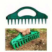 1个12孔手动播种器园艺工具，植物种子土壤播种器，用于快速播种，防水PP材质（绿色） - C 綠色 - 查看 11