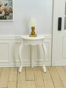 Miniature Corner Table, Miniature Diorama Furniture Model, Triangular Simulated Side Cabinet, Non-Wooden, Plastic Model House Decor, Suitable For 1:12 And 1:6 Mini House Decoration, Micro Scene Photography Prop, Room Decor - 3. Side Table - View 9