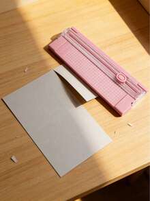 A4 Size Portable Plastic Paper Cutter, Mini Photo Trimmer Tool, Manual Desktop Sliding Paper Blade, Back To School Supplies - one-size - View 10