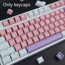 ABS Material, OEM Height, Purple, Pink And White Dual-Color Injection Molding Keycaps With Transparent Characters. Suitable For MX Switches. 6.25U Spacebar Size. Includes Keycaps Only, No Keyboard Body. Comes With Keycap Puller Tool. - View 11