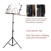 1 pieza Atril portátil y plegable de metal ajustable en altura, con bolsa de almacenamiento, conveniente para almacenamiento o viaje, adecuado para instrumentos de viento de madera pequeños. Disponible en varios colores, un accesorio y regalo musical ideal. - Multicolor - Ver 14