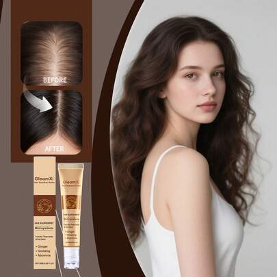 GleamXi 护发精华液，蕴含芦荟和苦参根提取物，平衡滋养头皮，深层渗透保湿精华，令秀发柔软顺滑，亮泽动人，便携易用的日常头皮护理产品