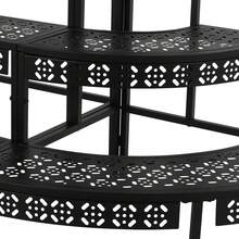 Plant Stand 3 Tier Flower Stand Black 130x60x60cm Flower Pot Display Shelf Stand Organizer For Garden Balcony Terrace - A - View 9