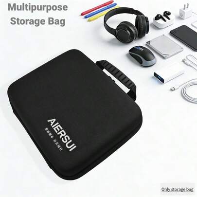 Electronic Storage Travel Bag, Charger Cable Organizer Bag, Portable Tech Storage Bag, Suitable For Charger, Cables, Mobile Phone, Earphones, USB Drives, SD Cards Cable Organizer Bag, Car Vacuum Storage Bag, Vacuum Accessories