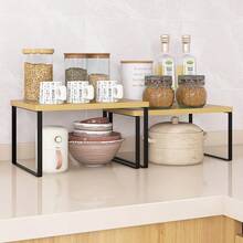 2 piezas Estante organizador de gabinete, Estante organizador de gabinete de cocina, Estante de gabinete blanco, Estante de almacenamiento de metal para cocina, Estante para especias, Apilable, Expandible, Estante para especias ahorra espacio, Organizador de cocina, Unidad de estantería multiusos, Organizador moderno y elegante para gabinete de cocina, Estante de almacenamiento para el hogar, Decoración del hogar, Organizador para fiestas y Navidad - Multicolor - Ver 8