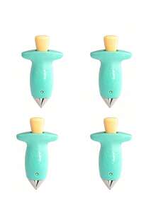 1pc/2pcs/4pcs Stainless Steel Strawberry Huller, Fruit Stem Remover, Tomato Leaf Picker - Multicolor - View 9