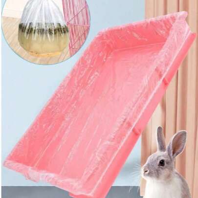 50片装宠物笼垫，一次性塑料猫砂垫，适用于兔笼、鸟笼、猫砂袋、狗尿垫、清洁垫套（随机款式）
