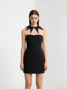 1 Pc Retro Dramatic Clown Style Fake Collar, Circus Performance Costume Accessories Party Male And Female Roles Cute Outfit With Fairy Tale Style, Versatile With Fur Ball, Fake Collar - màu đen - Xem 7