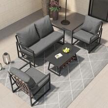 Outdoor Table & Chair Sets - Black - View 5