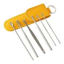 6-Piece Stainless Steel Ear Cleaner Kit – Portable And Reusable Earwax Remover - Blue - View 5