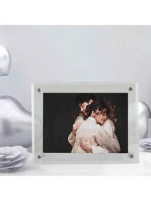 1pc Transparent Acrylic Photo Frame Display Stand, Idol/Celebrity Photo Card Desktop Holder - Transparent Acrylic Photo Frame - View 7