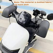 2pcs/Set Pelindung Pegangan Stang Sepeda Motor/Sepeda 3D Tebal, Perlindungan Matahari & Tahan Angin Sepanjang Musim, Ekstra Lebar & Bernapas, Aksesori Berkendara Sepeda Listrik - MultiWarna - View 3