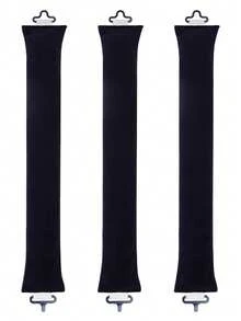 3件/4件套免加热卷发工具，便捷卷发器，发圈卷发器，睡眠造型工具，女士泡沫卷发器，带钩免加热卷发棒，橡胶卷发棒，大波浪睡眠卷发管套装，简约欧美风发髻器 - 黑色 - 查看 5