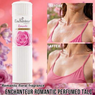  Enchanteur Fragrant Talcum Powder, Provides 24-Hour Freshness And Comfort, Soothing And Relieving Itchiness, Long-Lasting Fragrance. Fine Powder Texture Improves Skin Condition, Emits Alluring Floral Scent.