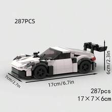 MIKEMENG 1set Pink/Black Supercar Racing Car Classic Building Block Toy, Creative Intelligence Toy For Kids, DIY Car Model Kit For Adults, City Technology Cup Series, Suitable For Birthday, Christmas Gifts, Home Decoration And Collection - Model - View 6