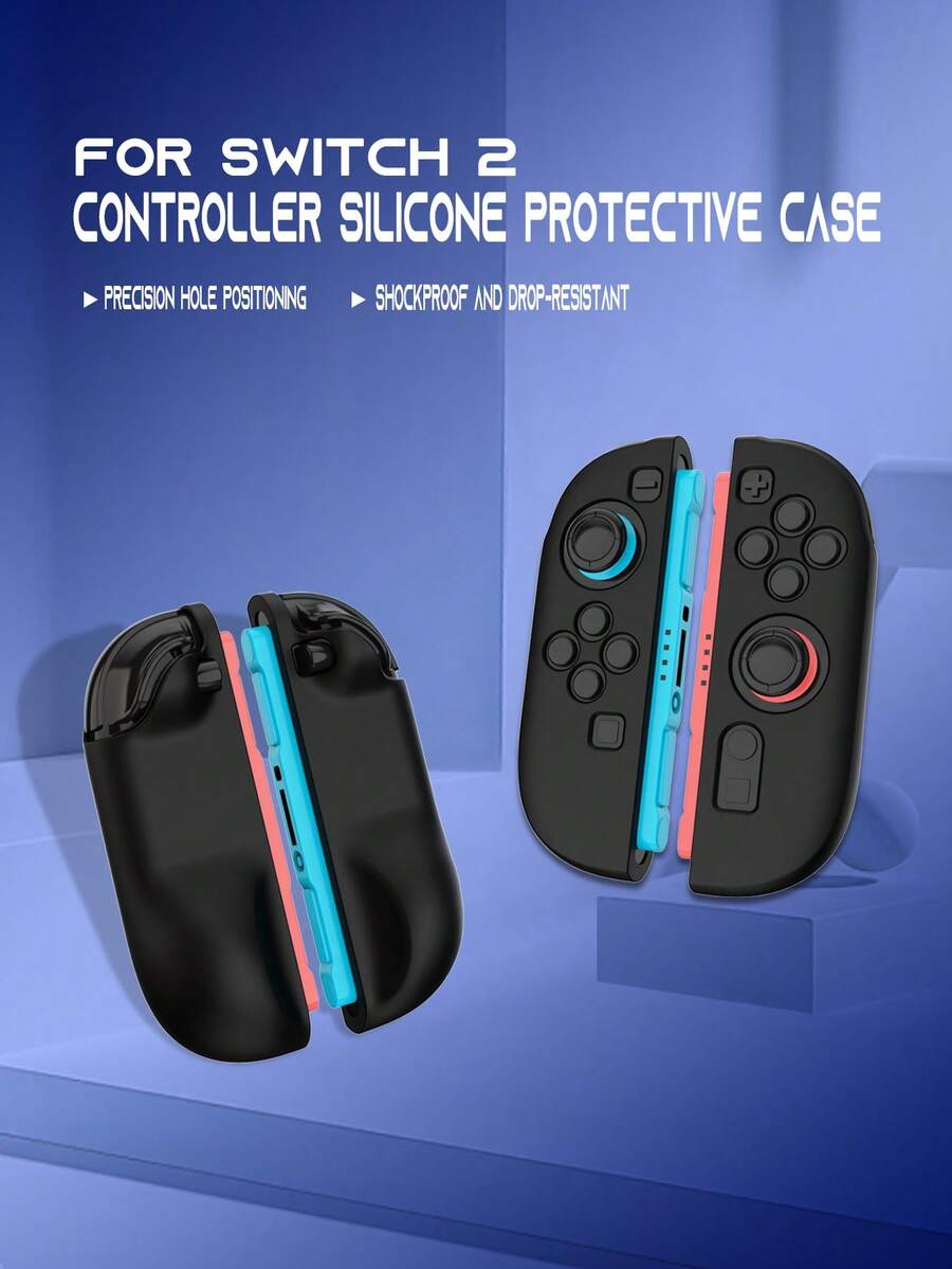 2pcs Silicone Grip Covers For Nintendo Switch 2nd Gen Controllers, Anti-Drop, Anti-Slip, Anti-Scratch, Sweat-Proof, Enhance Gameplay Experience - View 1