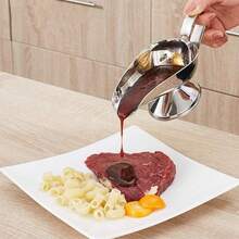 Bát đựng nước sốt bằng thép không gỉ, bát đựng tiêu đen, bát đựng nước sốt, hộp đựng nước ép cà chua, dụng cụ nhà bếp, nhà hàng, quầy bar. - Bạc - Xem 7