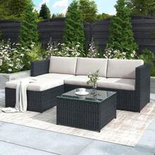 Outdoor Table & Chair Sets - Black - View 3