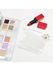 500 chiếc/gói Cọ thoa son môi dùng một lần, màu trắng tinh khiết, màu trắng - trắng - Xem 5