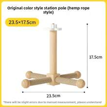 鹦鹉旋转栖架，鸟笼悬挂式益智互动咀嚼磨爪玩具 - 查看 9