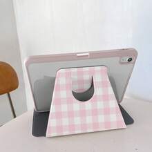 Grid 时尚粉白格子图案保护壳，带亚克力背板，支持睡眠/唤醒功能，防震镜头保护，适用于 10.2 英寸第八代 2020 款/Air 11 英寸 (M2)-2024 款/Pro 11 英寸 (M4)-2024 款/第十代/第十一代 A16/Pro 12.9 英寸/Air 4/5 10.9 英寸/Pro 11 英寸 (2022 款)。 - 粉色 - 查看 4